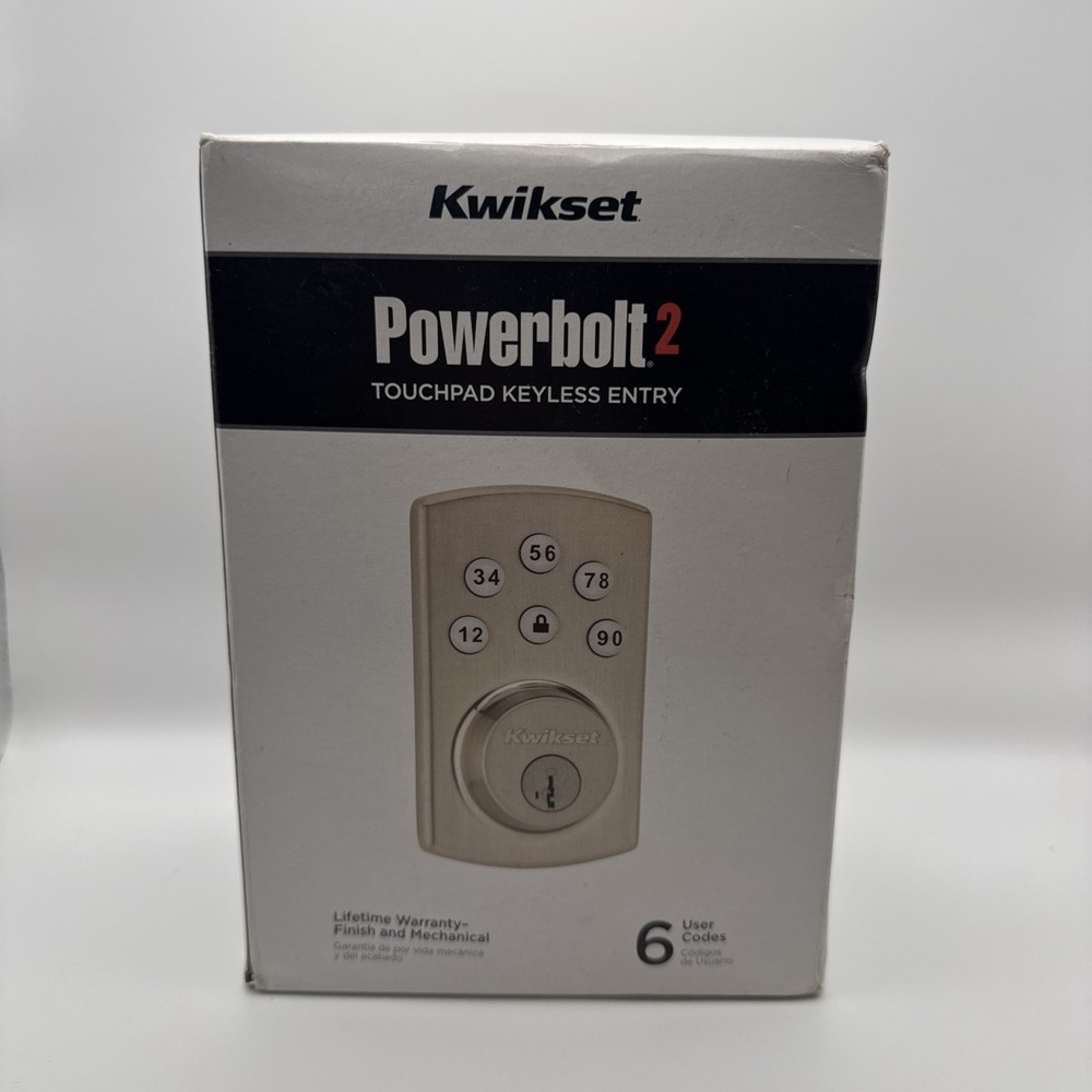 Kwikset Powerbolt 2 Touchpad Keyless Entry Silver - 99070-101 - New Sealed!